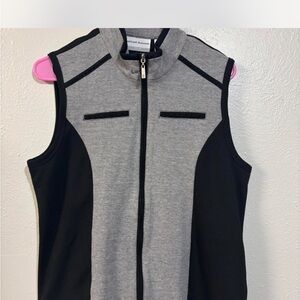 Alfred Dunner Black and Gray Vest